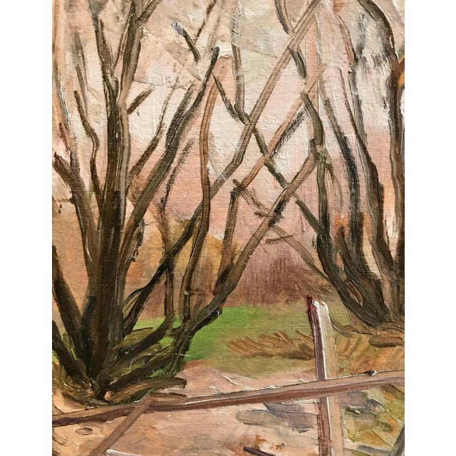 1940s Jean Ferdinand Chomel, Sala Biellese, Italy, Oil on Cardboard, 1947 For Sale - Image 5 of 8