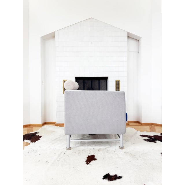 Here for sale is one breathtaking Eastside Club Lounge Chair designed by Ettore Sottsass for Knoll, a quintessential piece...