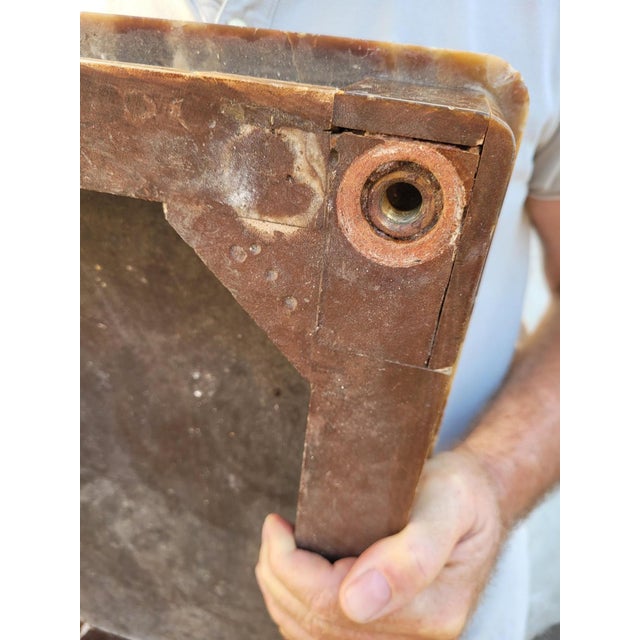 Napoleon III 19th Century Retractable Onyx and Bronze Table For Sale - Image 9 of 18