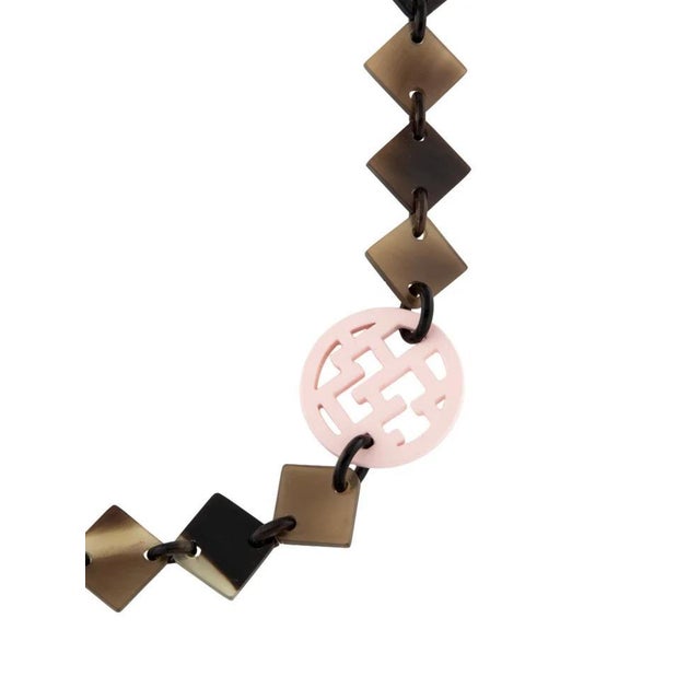 Hermès Hermès Buffalo Horn & Lacquer Long Collar Necklace For Sale - Image 4 of 7