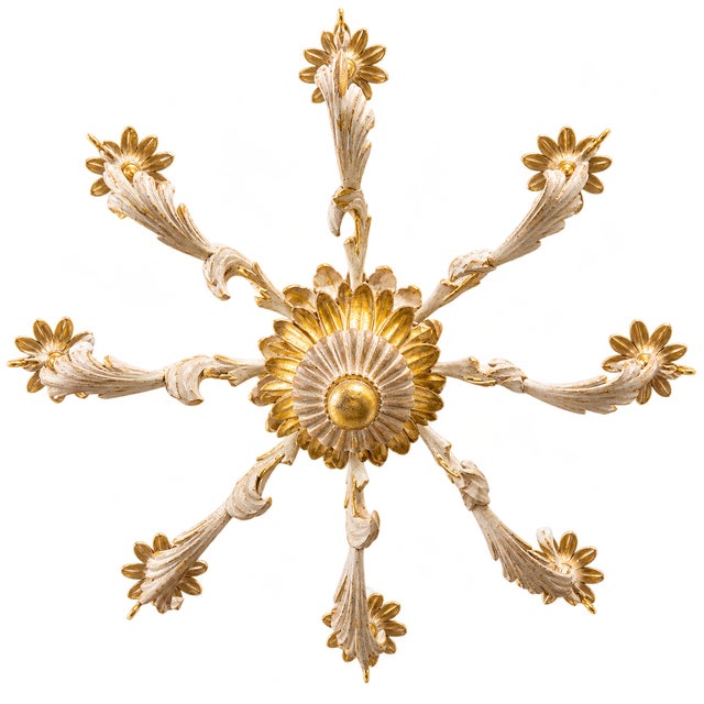Chinoiserie Italian Carved Solid Wood Gold Gilt Monkey Chandelier - 1970's For Sale - Image 3 of 6