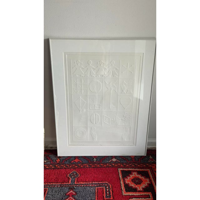 Mid-Century Modern Intaglio by Sondra Mayer 1977 Framed For Sale - Image 3 of 12