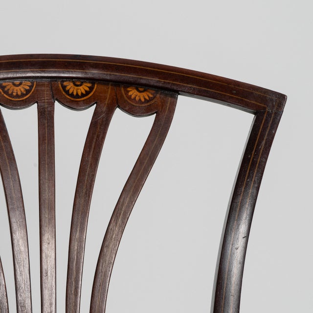 Traditional 19th Century Pair Of Georgian Chairs With Rattan Seats For Sale - Image 3 of 14