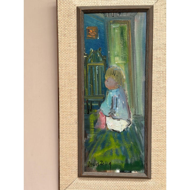Louis Zelig, The Little Girl, 1950s, Oil on Panel, Framed For Sale - Image 14 of 16