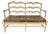French Provincial Style Bench W/ Rush Seat & Leather Cushion For Sale