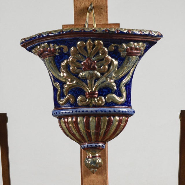 1980s Ceramic Vase with Luster Finish For Sale - Image 5 of 6