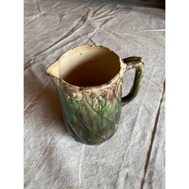 Ceramic Late 19th Century English Majolica Pitcher For Sale - Image 7 of 10