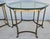 Hollywood Regency Vintage La Barge Side Table Brass Glass Hoof Footed Octagonal Labarge For Sale - Image 3 of 12