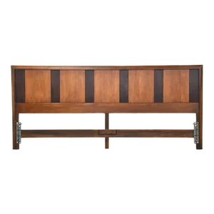 1960s Walnut and Rosewood King Headboard by Stanley