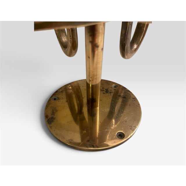 Vintage Brass Ice Pick Towel Holder For Sale - Image 4 of 5