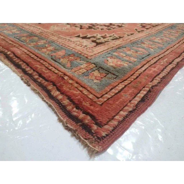 Salmon 1950s Vintage Karabagh 3'2" X 8' For Sale - Image 8 of 12