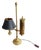 Vintage English Style Brass Desk Lamp with Pen Holder For Sale