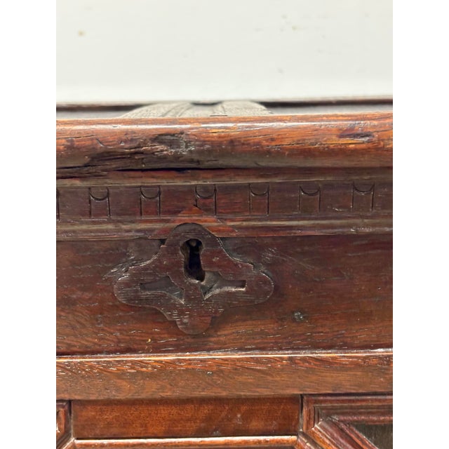 Mid 18th Century 18th Century English Oak Coffer For Sale - Image 5 of 11