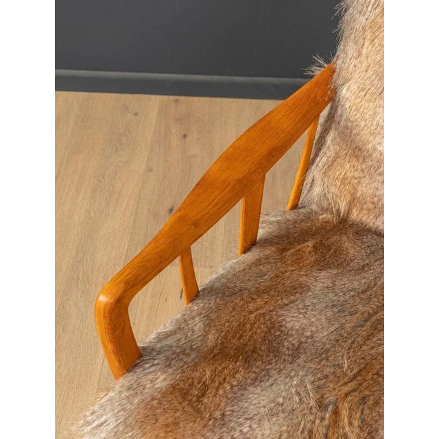 Brown Beech Lounge Chair, 1950s For Sale - Image 8 of 9