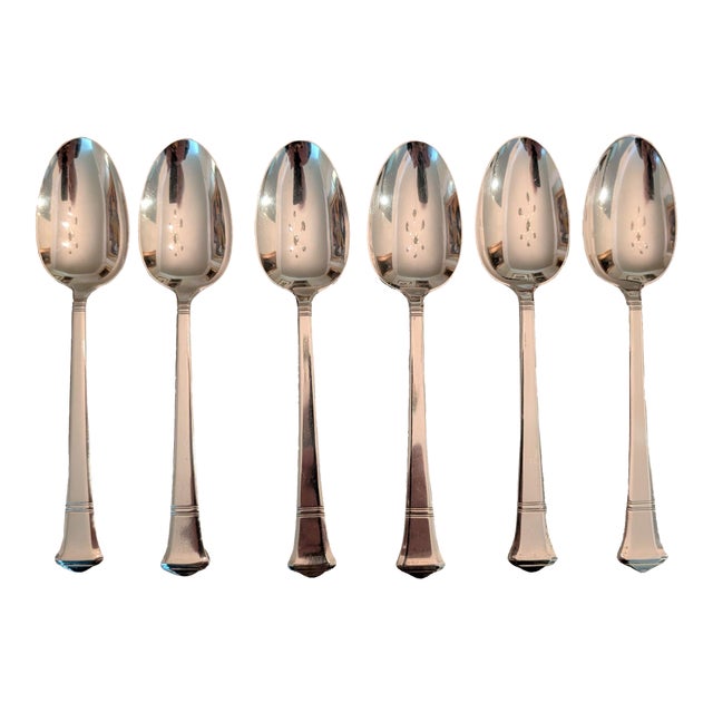Tiffany "Windham" Sterling Silver Dessert Spoons, 6 Pieces For Sale