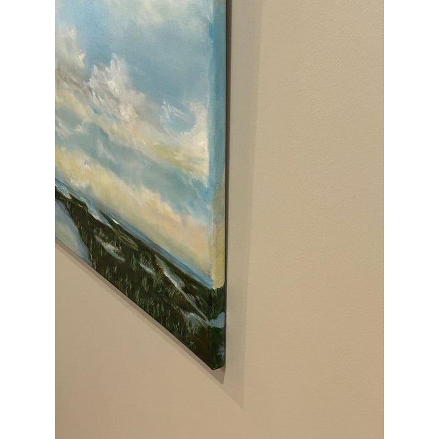 Paint Elizabeth Berry Everglades and Clouds Oil Painting 40x30 For Sale - Image 7 of 9