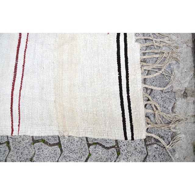 1970s Vintage Handmade Hemp Rug For Sale - Image 10 of 11