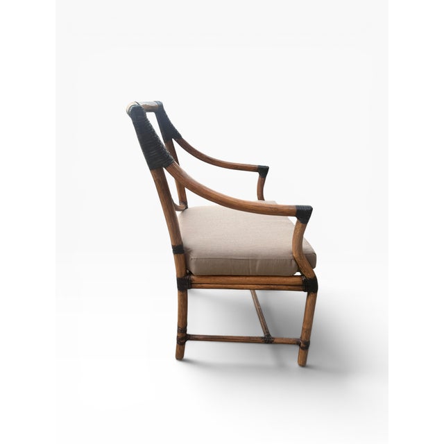 Set of Late 20th Century 6 McGuire Bamboo & Rattan Loop-Back Dining Armchairs For Sale - Image 10 of 17
