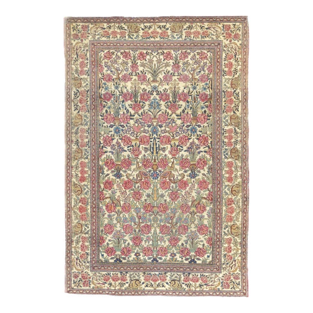 Antique Tehran Rug 4'7'' x 6'11'' For Sale