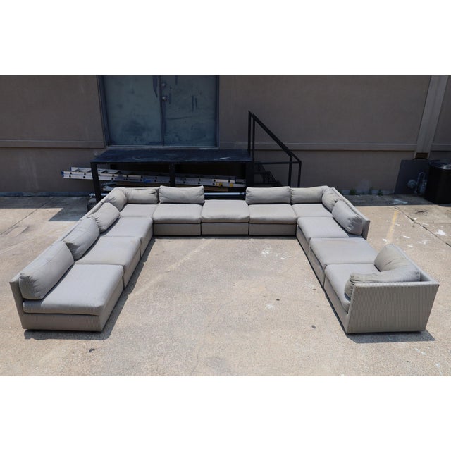 Mid-Century Modern Milo Baughman Large Pit Sectional With 11 Pieces For Sale - Image 3 of 7