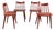 Vintage Scandinavian Red Chairs from Hagafors, Set of 4 For Sale
