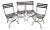 Set of 4 Steel Klismos Curule Dining Chairs, Mid-Century, From Italy For Sale