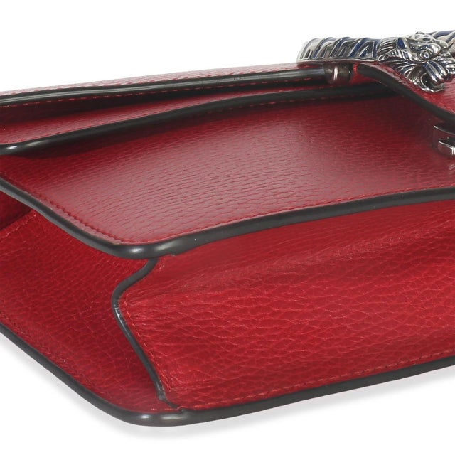 Red Pebbled Calfskin Small Dionysus Shoulder Bag For Sale In New York - Image 6 of 9