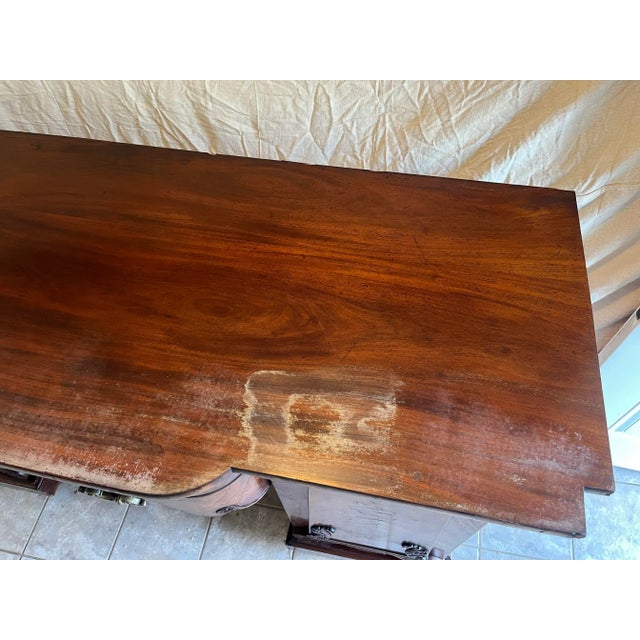 Wood Antique Mahogany Sideboard Buffet For Sale - Image 7 of 17