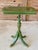 Antique Tripod Pedestal Table With Botanical Décor Finish and Brass Feet For Sale - Image 10 of 11