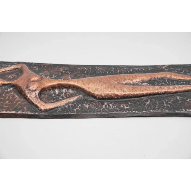 1960s Mid-Century Modern Hand-Forged Artist Copper Wall Piece, 1950s For Sale - Image 5 of 8