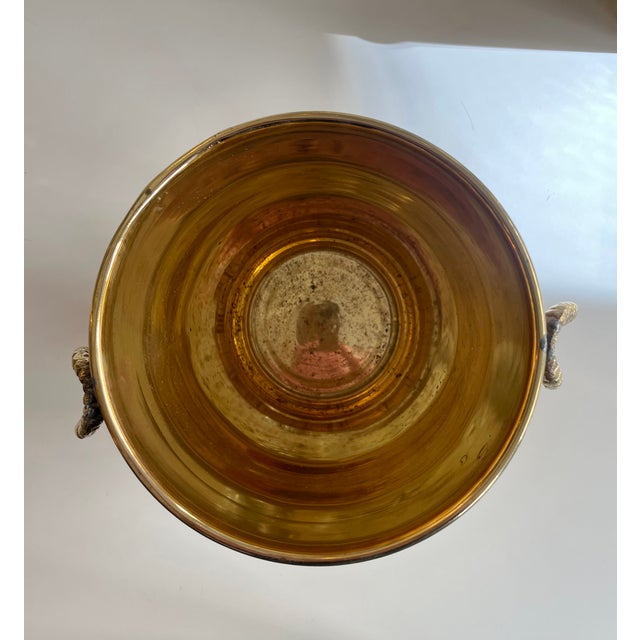 Metal Brass Cooler with Cord Details, France, 1900s For Sale - Image 7 of 10