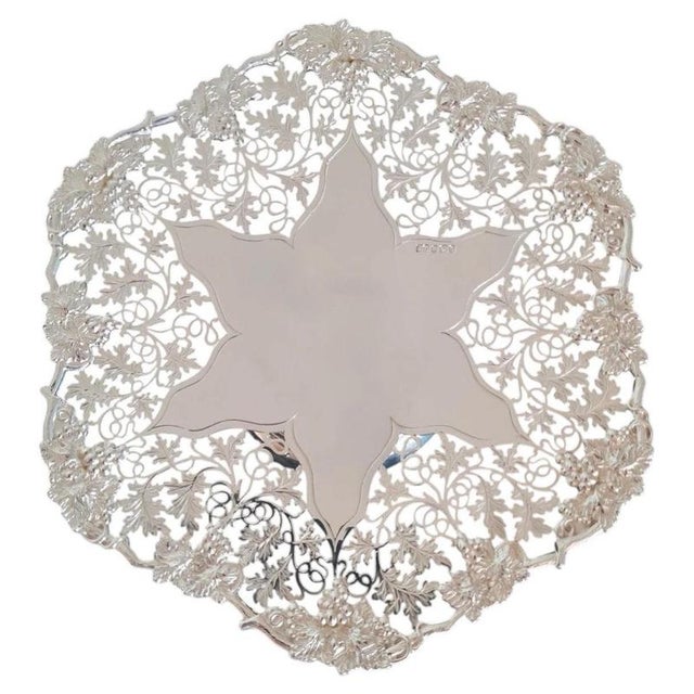 Mid-Century Sterling Silver Cake Stand from Frank Cobb & Co, Sheffield, 1974 For Sale - Image 13 of 13