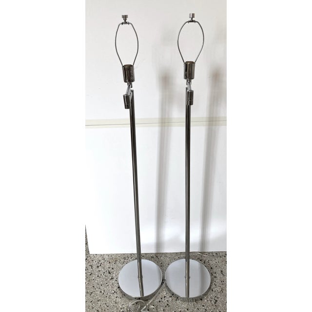 Silver Chapman Adjustable Floor Lamps - a Pair For Sale - Image 8 of 13