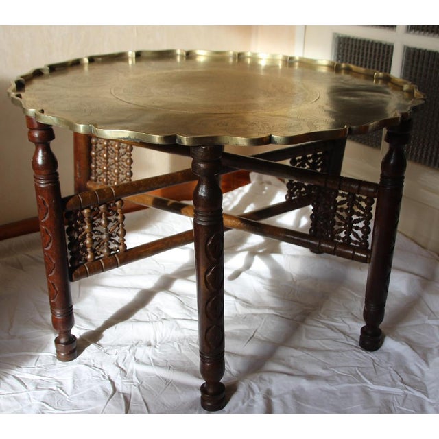 Gold Round Coffee Table, 1950s For Sale - Image 16 of 18