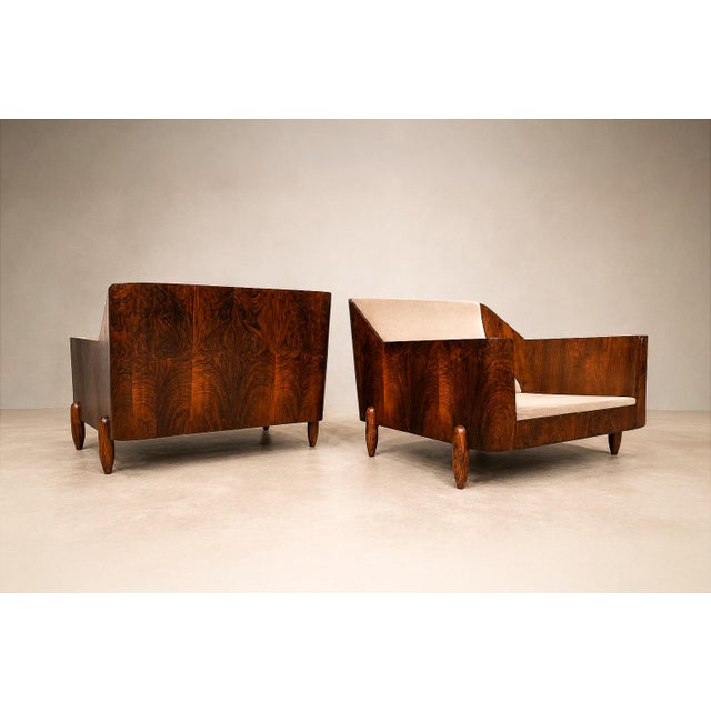 Pair of Brazilian Modern Armchairs in Rosewood & Velvet, Jd Móveis, 1960s For Sale - Image 15 of 18