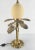 English Victorian Silverplated Brass Palm and Ostrich Egg Table Lamp For Sale - Image 3 of 13