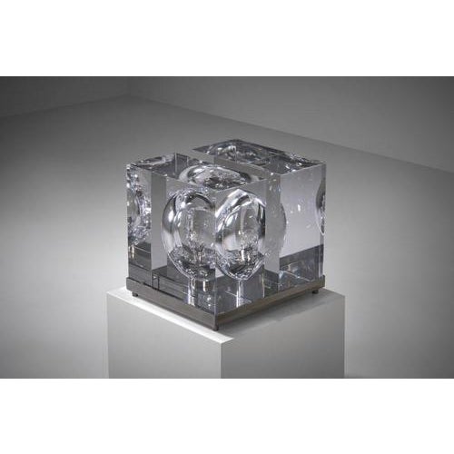 Sculptural Due Cubi Table Lamp, Italy, 1970s For Sale - Image 14 of 15