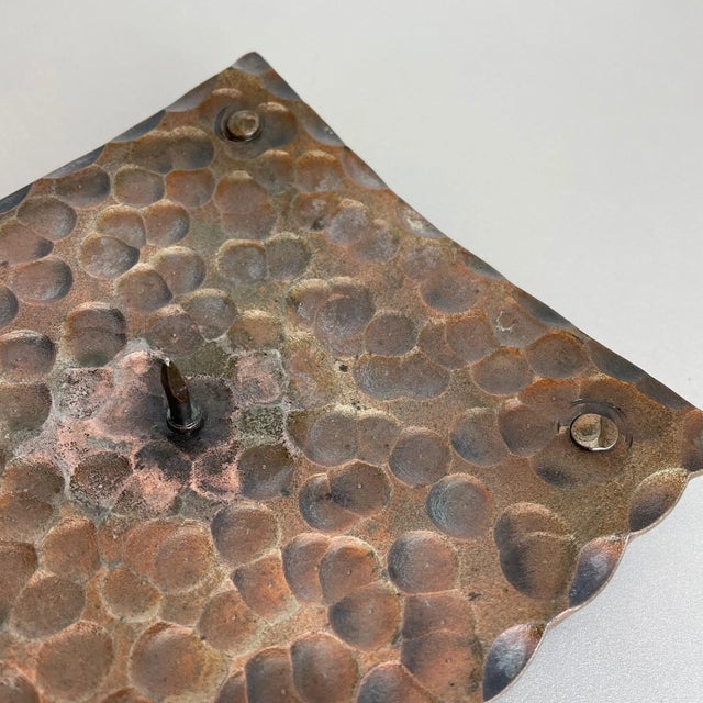 Metal Brutalist Austrian Sculptural Candleholder in Copper, 1950 For Sale - Image 7 of 18