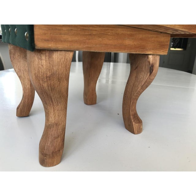 Renovated Footstool Pouf, 1950s For Sale - Image 15 of 18