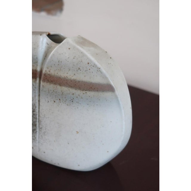 Modernist Pebble Vase with Abstract Decor in Porcelain from Virebent, France, 1970s For Sale - Image 4 of 12