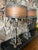 Black Mid 20th Century Monumental Spanish Colonial Wood & Wrought Iron Table Lamps With Wood Lampshades - a Pair For Sale - Image 8 of 11