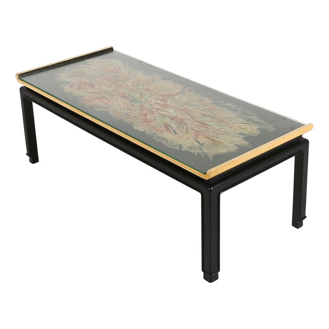 Vintage Belgian Painted Coffee Table by De Coene Frères, 1950s For Sale
