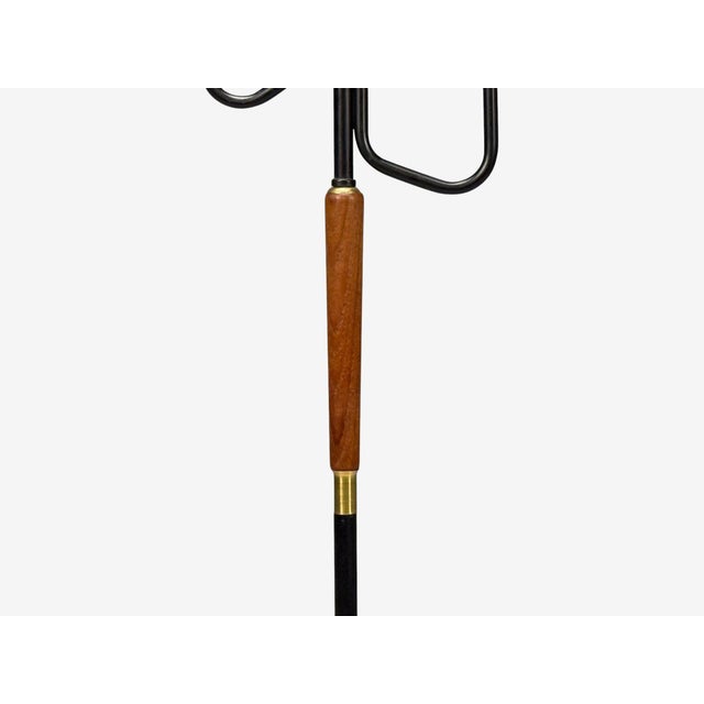 Black Möllers Armatur Eskilstuna, Floor Lamp, Lacquered Metal, Teak, Sweden, 1950s For Sale - Image 8 of 12