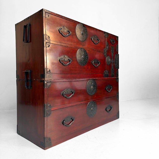 Japanese Kasane Isho-Dansu Kimono Storage Chest, 1910s For Sale - Image 17 of 17