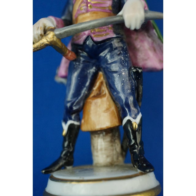 Miniature Hussar Soldier Sculpture in Porcelain from Real Casa Ferdinandea - Ginori,19th Century, Italy, 19th Century For Sale - Image 13 of 18