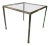 1980s Italian Steel and Brass Side Table For Sale