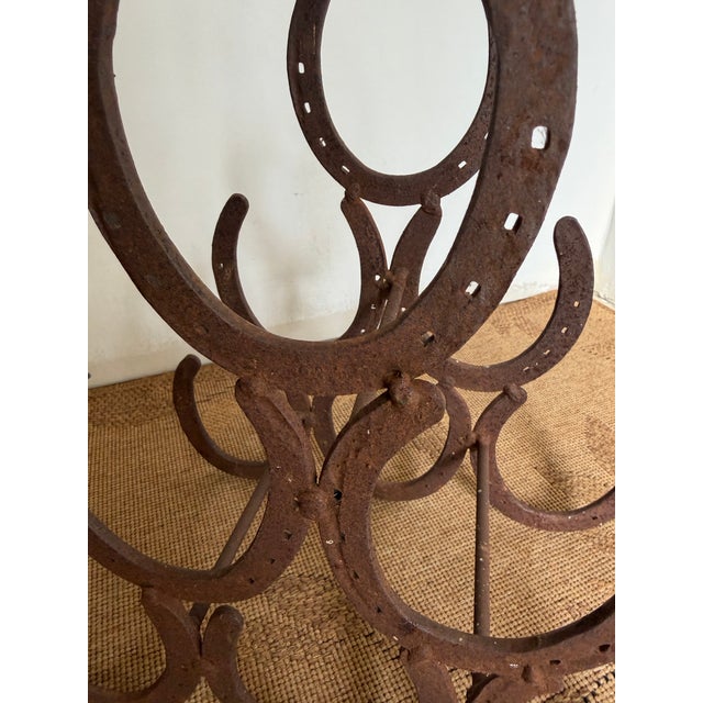 Mid 20th Century Vintage Horseshoe Wine Rack For Sale - Image 5 of 5