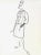 Mid-Century Modern 1960s Set of 2 Mid-Century Haute Couture Fashion Drawings by Michel Goma For Sale - Image 3 of 3