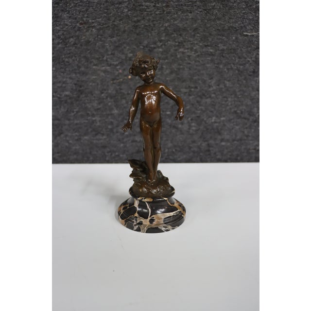 Edward Berge “Violet” Attributed Bronze Sculpture on Marble Base For Sale In Philadelphia - Image 6 of 12