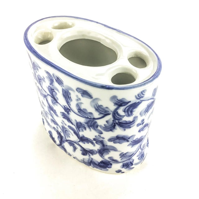 1980s Andrea Sadek Vintage Ceramic Toothbrush or Makeup Brush Holder For Sale - Image 5 of 7